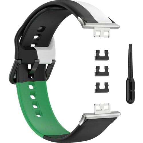 Multi-color Silicone Watch Strap Replacement Watch Band Silicone Wrist Strap For HUAWEI Watch FIT Smart Watch Silicone Band