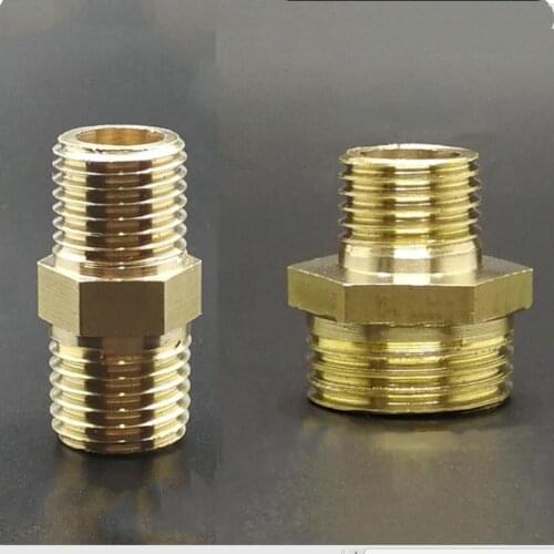 M14*1.5 Metric Male Thread x 1/4" 1/2" BSP Male Thread Brass Hex Pipe Fitting Reducer Connector Coupler Adapter
