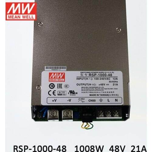 RSP-1000-48 MEAN WELL Switching Power Supply 110V/220V AC to 48V DC 21A 1000W Transformer programmable power supply in parallel