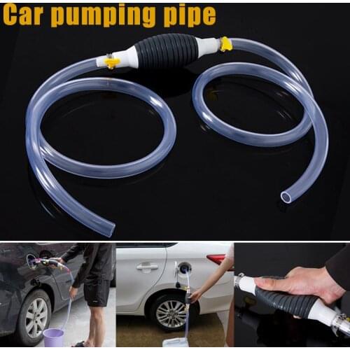 High Flow Siphon Hand Pump Manual Car Fuel Transfer Portable for Gas Gasoline Petrol C66