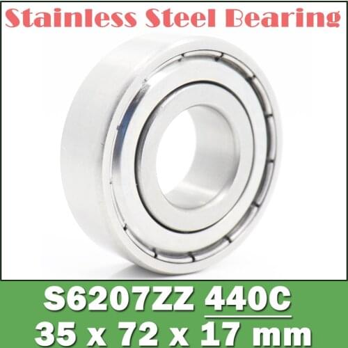 S6207ZZ Bearing 35*72*17 mm ( 2PCS ) ABEC-1 S6207 Z ZZ S 6207 440C Stainless Steel S6207Z Ball Bearings