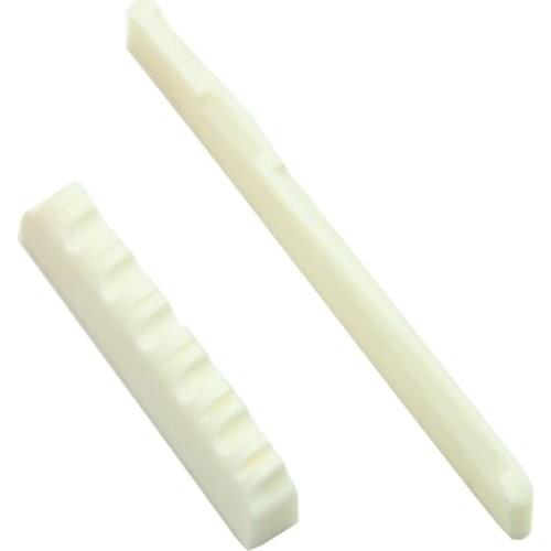 1Set Ivory Bone Bridge Saddle And Nut For 6 String Acoustic Guitar