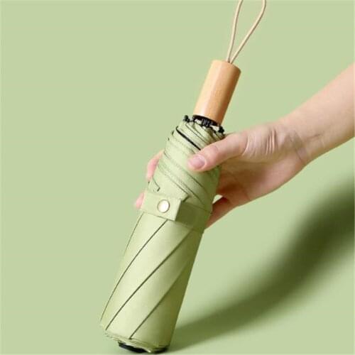 Three Fold Clear Umbrella Vinyl Sun Protection and UV Protection Umbrella Female Personality Creative Small Fresh Women Children