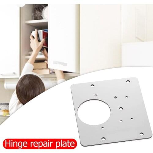 Hinge Repair Plate with Mounting Screws Cabinet Cupboard Furniture Drawer Window Steel Plate Repair Hardware Accessories Tools