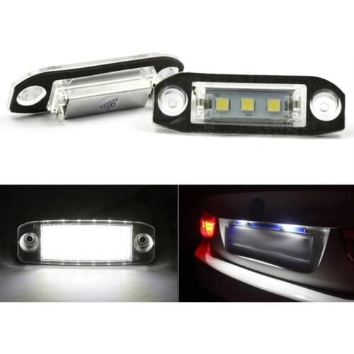 2Pcs/Set LED License Plate Light Car Number Lamp Bright White For Volvo S80 XC90 S40 V60 XC60 S60 C70 V50 XC70 V70