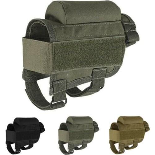 Tactical Hunting Pouches Bag Buttstock Rifle Cheek Pouch Adjustable Bullet Holder Carrier Nylon Ammo Cartridges Bracket Bag