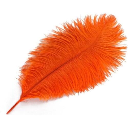 23colors available Orange color Dyed top quality ostrich feathers 35-40cm long Diy wedding party decorate feathers