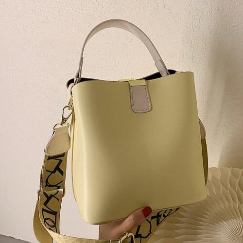 High Quality Women Pu Leather Handbags Bucket Bags Fashion Designer Ladies Purse Shoulder Bag Casual Female Small Crossbody Bag