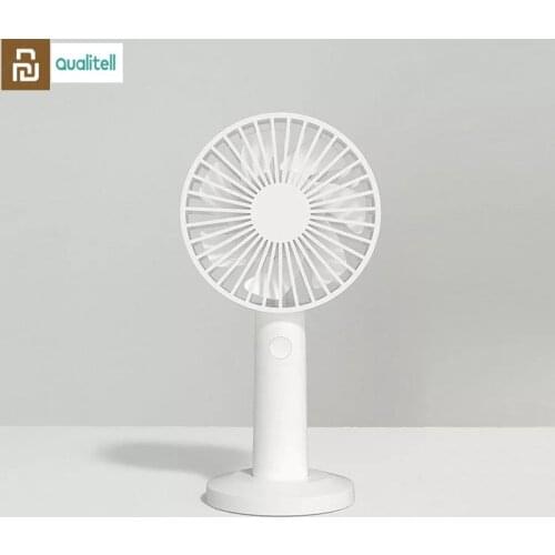 Youpin Qualitell Handheld Fan Three wind speeds Portable Handheld USB rechargeable Handheld vertical dual-use Mini Fold Fans