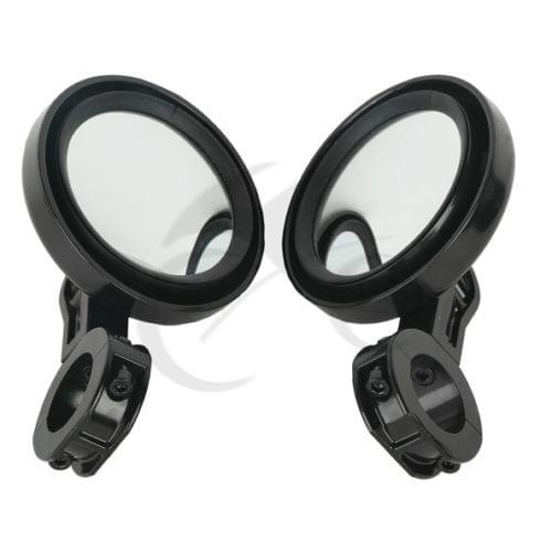 1.75" Aluminum Side Mirrors Round 5" For Polaris RZR Ranger UTV Sand Golf Car TC Bobcat Arctic Cat John Deere Bad Boy Rhinos