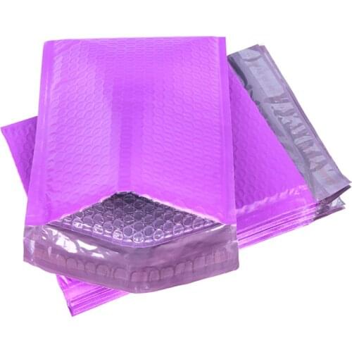 10pcs/lot Usable space Mailing Bag Self Sealing for packing purple Poly bubble Mailer envelopes padded