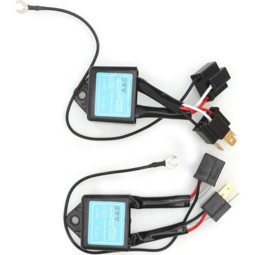 2pcs LED Error Free Decoder Headlamp for H4 Polarity Converter Anti-Flicker Fault Elimination Anti-Flicker Decoder