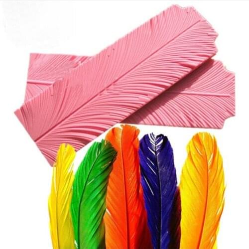 2Pcs/Pack Silicone Leaf Peacock Feather Texture Cake Molds Mold Cake Decorating Tool Flower Petal DIY Baking Tools