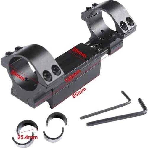 25.4mm 30mm Rifle Scope Airgun Ring w/Stop Pin 20mm / 11mm Rail Scope Mount Ring Weaver High Profile picatinny Rail 12cm Long