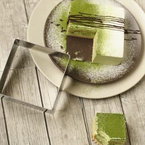 3PC Stainless Steel Square silicone mold Baking Mu Si Circle Set Cake bread moulds Biscuit 3-piece Set chocolate Baking Mold