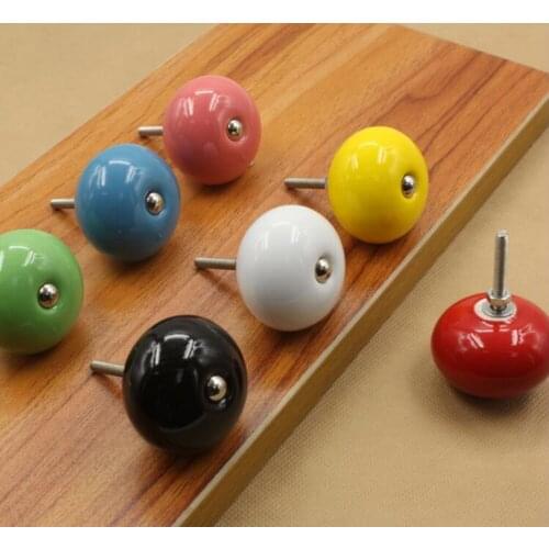 7 Color Kid Room Drawer Knobs Round Shape Cabinet Knobs And Handles Furniture Hardware