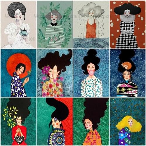 Diamond Painting Picture By Number Girl Gift DIY Oil Painting By Number Animal Home Decor Drawing On Canvas HandPainted Art Gift