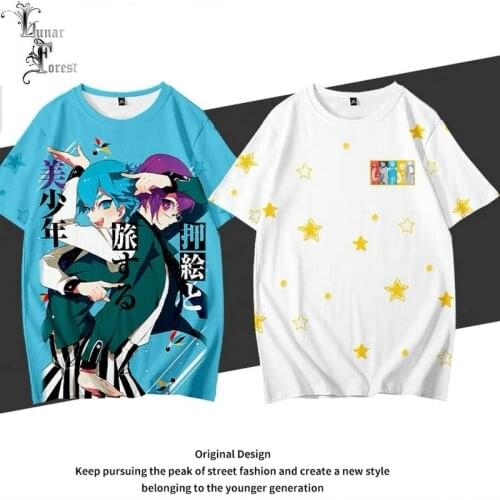 Bishounen Tanteidan 3D Printing T-shirt Summer Fashion Round Neck Short Sleeve Popular Japanese Anime Streetwear Plus Size