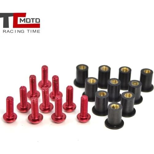 10pcs M5 Windscreen Screws Bolts Faring Windshield Screw Kits For BMW R1200GS S1000RR F800GS Motorcycle Accessories