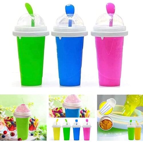 350ml Quick-frozen Smoothies Cup Diy Homemade Freeze Drinks Milk Shake Maker Cooling Cup Squeeze Cups Mug Ice Cream Maker