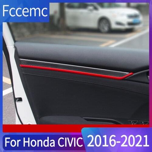 Car Interior Door Panel Decoration Stickers Automobile Door Stickers Modification In Car-styling Applicable For 10th Gen Civic