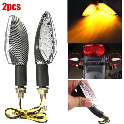 2Pcs 12V Flasher Motorcycle LED Turn Signals Indicator 16 LED Amber Lighting Motorbike Indicators Blinker Light for Off Road
