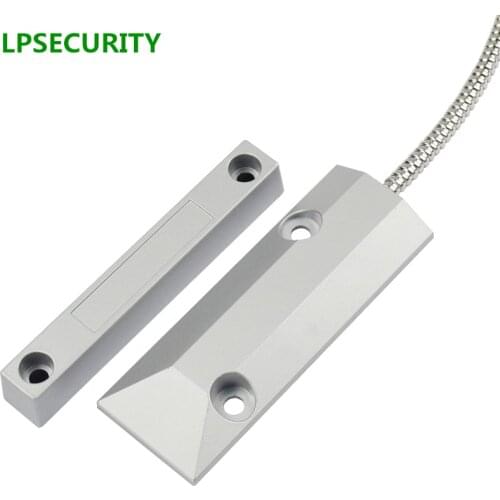 LPSECURITY Wired Garage Metal Roller Shutter street factory Gate Door Sensor detector Magnetic Contact Switch(NORMALLY CLOSED)