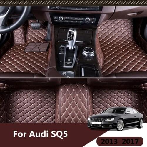 Custom Carpets For Audi SQ5 2017 2016 2015 2014 2013 Leather Car Floor Mats Car Accessories Pad Heel Foot Mat Pedal Rugs Covers