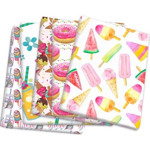 Popsicle Cake Drinks Bullet Textured Liverpool Stretch Knit Fabric Patchwork Sew Quilting Needlework Material DIY Cloth,1Yc18690