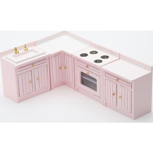 Miniature Dollhouse Furniture Kitchen Accessories Set 1:12 Miniature Cabinet Decorations for Home Toys for Girls