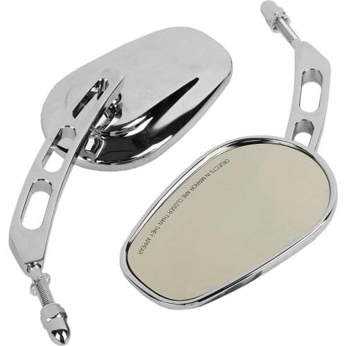 Motorcycle Rear View Side Mirror 8mm For Harley Road King Fatboy Dyna FXDF FLSTF Softail Springer V-ROD Touring XL 883 Sportster