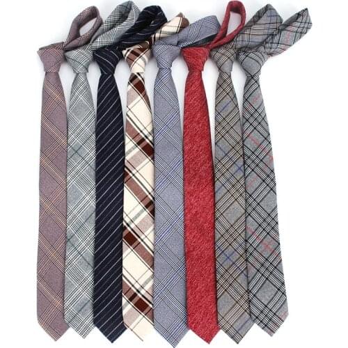 2019 Brand New Mens Fashino Vintage Solid Stripe Plaid TR Slim Neck Tie For Man Adults Women Wedding Narrow Neckties 14colors