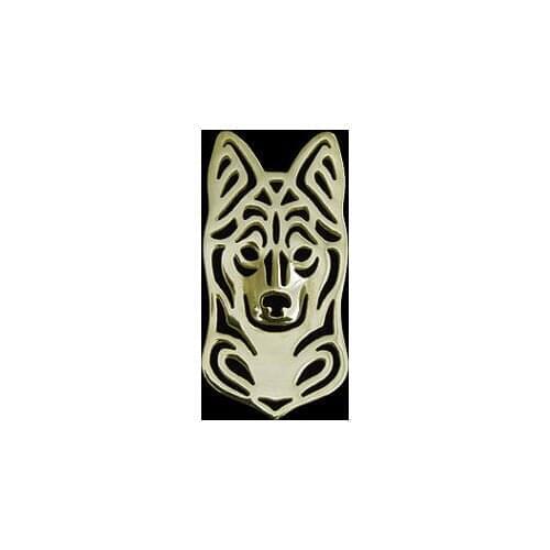 New trendy Alaskan Klee Kai dog brooches and pins plated silver plated men brooches fashion jewelry hand of king