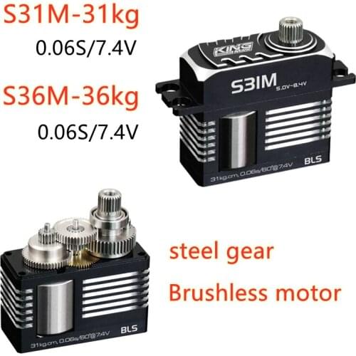 New KINGMAX S31M-31kg.cm S36M-36kg.cm 52g Digital Steel Gears Mini Servo For High Voltage Digital Helicopter Fixed Wing Robot