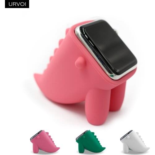 URVOI holder for apple watch series 5 4 3 2 1 stand WatchOS Nightstand keeper silicone home charging dock for iWatch 40mm 44mm