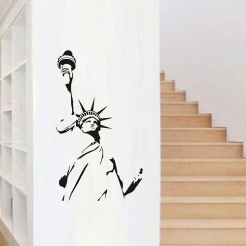 Statue Of Liberty Wall Sticker New York City Symbolic Wall Decal Waterproof Wallstickers Decals Decoration House