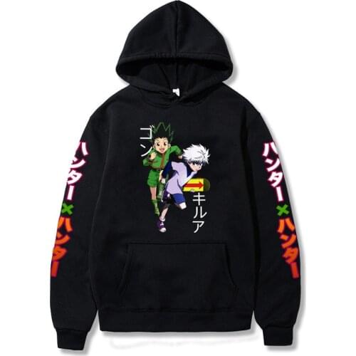 Japanese Anmie Hunter X Hunter Printed Long Sleeve Harajuku Hoodies Sweatshirt for Men