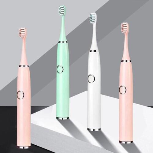 Sonic Electric Toothbrushes Powerful for Adults Smart Timer Whitening Toothbrush IPX7 Waterproof Replaceable Battery Version