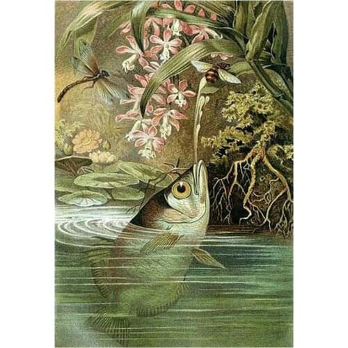 5d diamond painting fish flower full square / round animal 3d diamond mosaic diamond embroidery