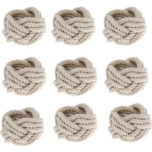 9Pcs European Straw Rattan Meal Buckle Napkin Ring Mouth Napkin Ring Napkin Buckle Rattan Napkin Ring Rope Napkin Ring