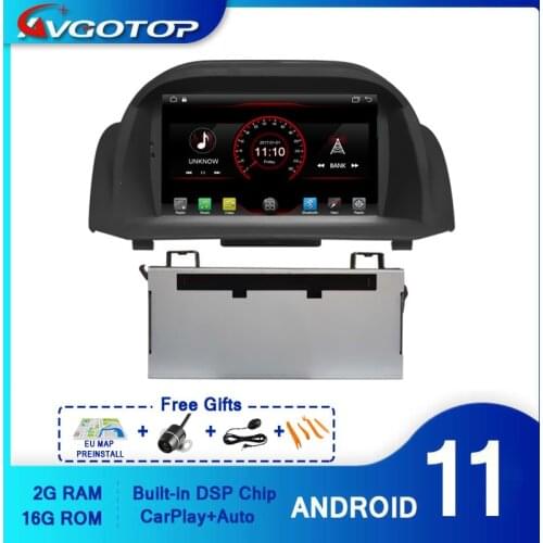 AVGOTOP Android 10 WINCE Bluetooth GPS Car Radio DVD Player for FORD FIESTA 2009-2012 2G 16G MP3 MP4 Vehicle Multimedia