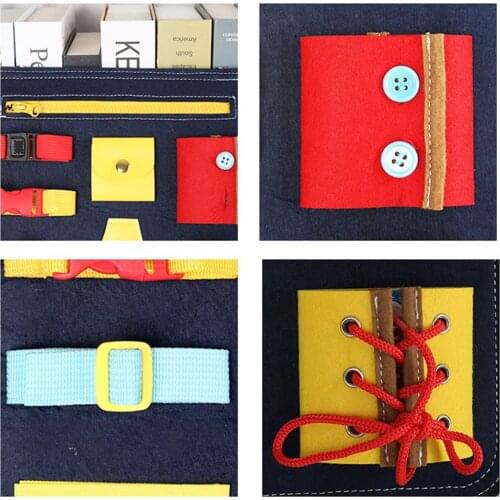 Montessori Busy Board for Toddlers Learn to Dress Activity Board Basic Skill