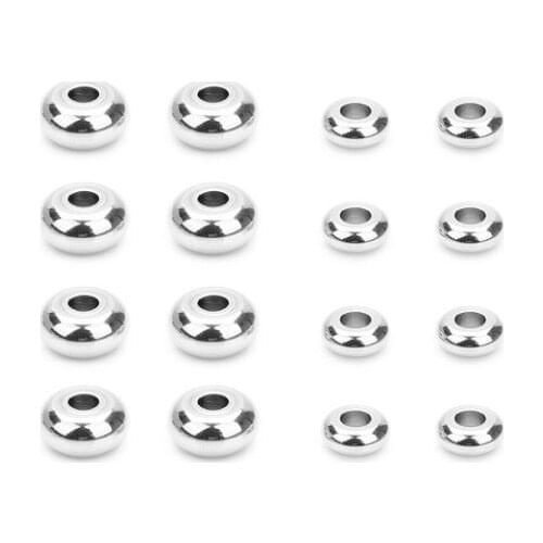 10pcs/lot 6.5X8mm big hole Metal Alloy Spacer Beads Hole Beads Flat Beads Buddha Beads For DIY bracelet Jewelry Making
