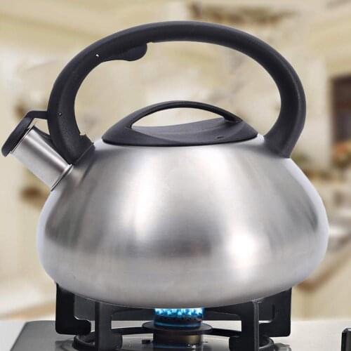 3L Stainless Steel Whistling Kettle Induction Cooker Gas Stove Whistle Kettle Teapot Anti-Rust Anti Hot Handle Tea Pot Kitchen
