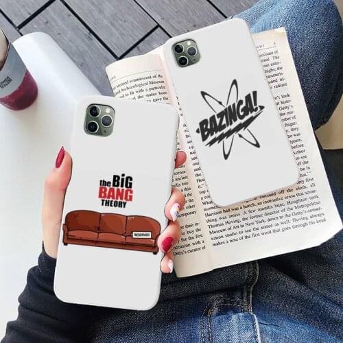 Bazinga The Big Bang Theory Phone Case White Candy Color for iPhone 6 7 8 11 12 s mini pro X XS XR MAX Plus