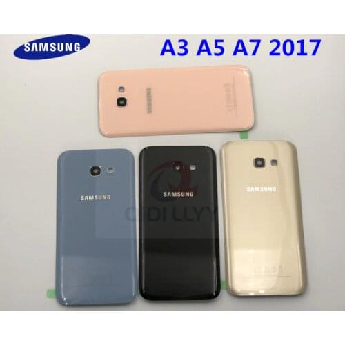 SAMSUNG Galaxy A3 A5 A7 2017 Back Glass Battery Cover Rear Door Housing Case For SAMSUNG A320 A520 A720 Back Glass Cover