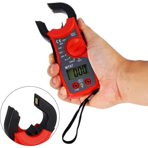 Digital Clamp Multimeter Amper Clamp Meter Test Current Clamp AC/DC Current Voltage Transitor Tester Power Meter