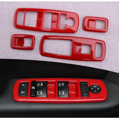 CITALL 1 Set Car Window Lift Switch Panel Cover Trim Fit For Jeep Grand Cherokee 2011-2014 2015 2016 2017 2018 2019 2020 LHD