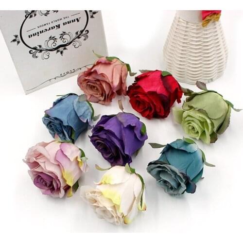 5pcs silk artificial rose wedding decor vivid real touch holiday party home decoration DIY scrapbook fake flowers