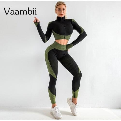 Plus Size 2 Piece Woman Training Seamless Yoga Set Workout Sports Sets For Women Gym Sportwear Sports Suit With Perforations
